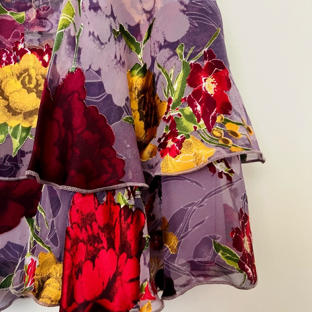 Alice + Olivia Water Lotus Lavender Floral Mini Dress (Size 0) NWT - Picture 8 of 9